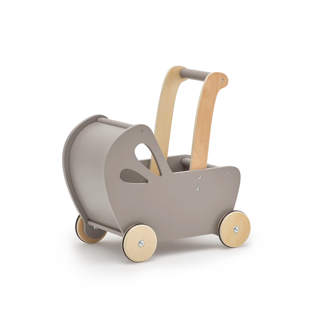 Modern Doll Pram Grey
