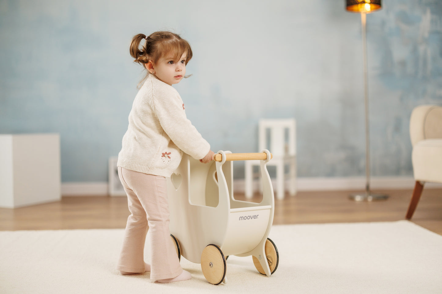 Luxury doll stroller brown