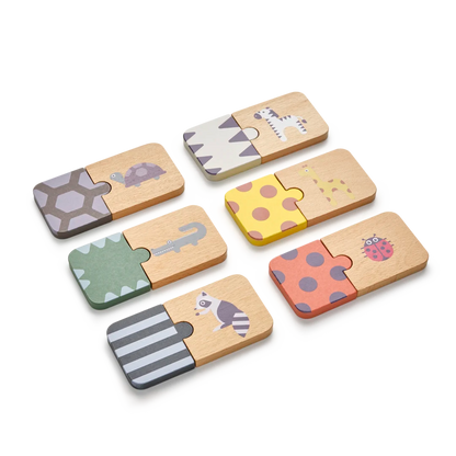 Puzzle with Wild Animals Pattern