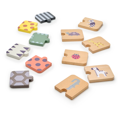 Puzzle with Wild Animals Pattern