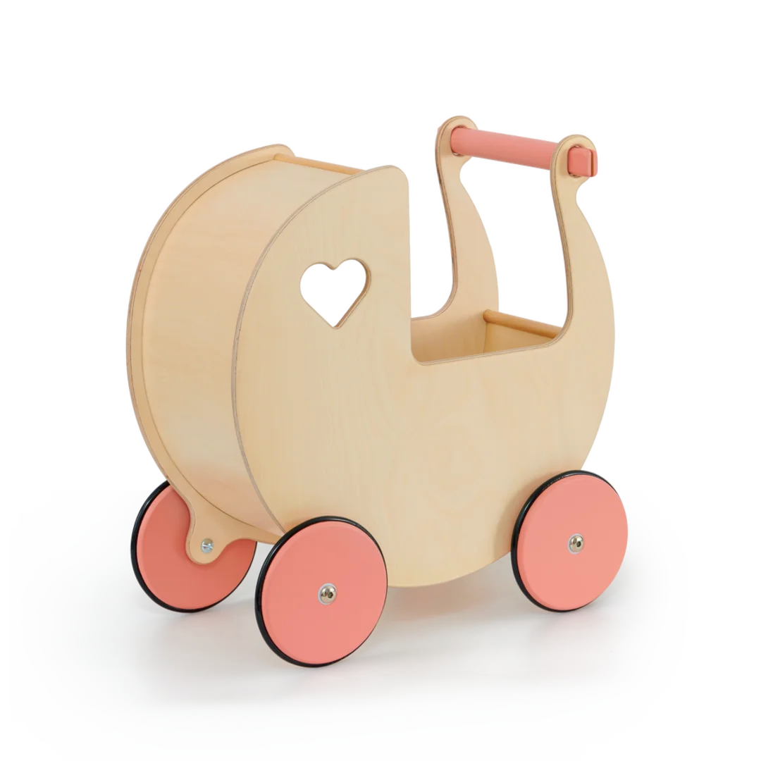 Luxury doll stroller natural